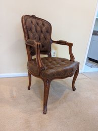 Tufted French Style Arm Chair