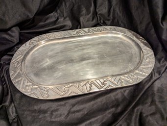 Vintage Aluminum Oval Tray By The Wilton Co.