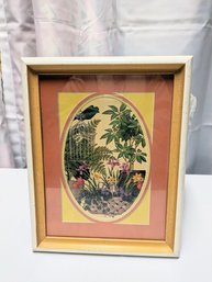 Antique Framed Garden Room Picture