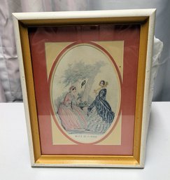 Antique 19th Century French Fashion Art Print / Illustration From 'La Mode' 1890 -  #2 Of 2