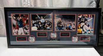 Framed New York Giants 'Big Blue' Super Bowl XXI & XXV Champions Photograph Collage