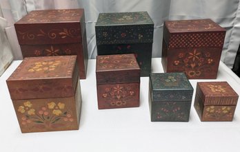 Set Of 7 Stacking Boxes By Bob's Boxes