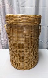 Round Wicker Basket With Handles  #3