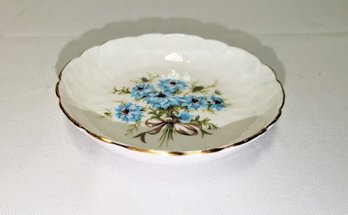 Vintage Aynsley, England, Bone China Blue Floral Design Trinket Dish