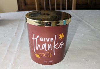 'Give Thanks' - Unused 15oz. Candle