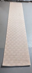 Beautiful Creamy  Light Beige Color Wool Carpet Runner - 116' X 26'