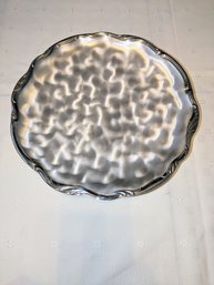 Vintage WMF Electro Plate Brass Silver Plate Ikoa Brushed Silver Serving Plate