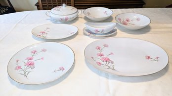 Vintage Royal Court, Japan, Fine China 'Carnation' Pattern - Serving Set (8)  Total Pieces