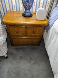 Solid Oak Night Table  - 1 Of 2