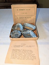 24 Tartlet Tins - Made In Sweeden - 4 Different Shapes Plus Recipe