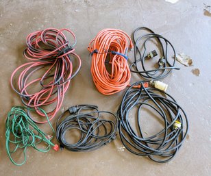 Lot Of Various Extension Cords - 6 Items In Total