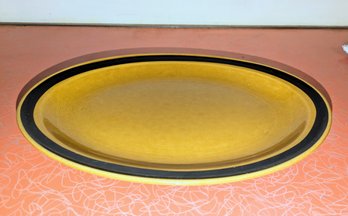 Vintage Designer Collection Hand Decorated Stoneware Oval Serving Dish - Japan - 12.25'