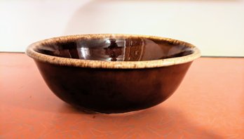 Vintage Hull HP & Co., Ovenware Brown Drip Glaze Bowl