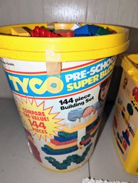 2 Plastic Tubs Of Vintage Large Legos