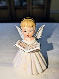 1940's/50's Vintage Hand Painted Porcelain Choir Angel With Music Book - Japan