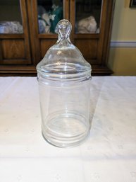 Clear Glass Empoli Apothecary Jar With Lid