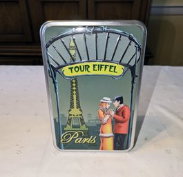 Vintage Metal Paris Design Tin Box