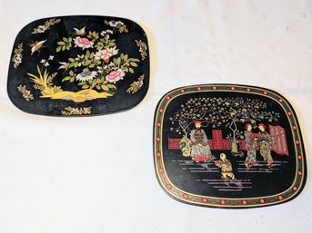 Set Of 2 Asian Designed Trivets/ Wall Hangings