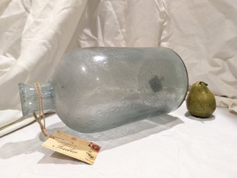 Large Decorative Glass Bottle With Imperfections