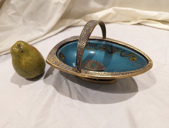 Vintage Decorative Footed Dish From Israel