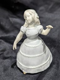 Porcelain Female Figure In Lavender Dress #2