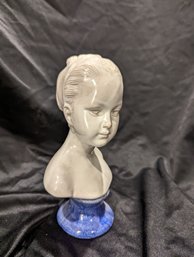 Stoneware Bust Of A Young Girl #2