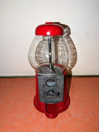 Vintage Glass And Metal Gumball Machine