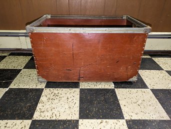 Vintage Red Metal Fuller Bush Bins Made By Kennett Industrial