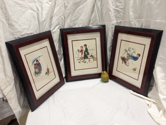 Collection Of Three Norman Rockwell Framed Prints