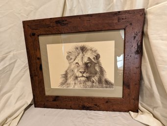 Signed Drawing Of A Lion #14