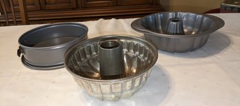 3 Cake Pans - 2 Bundt & 1 Spring Pan