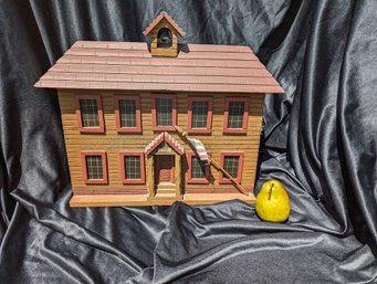 Decorative Carved Wood School House