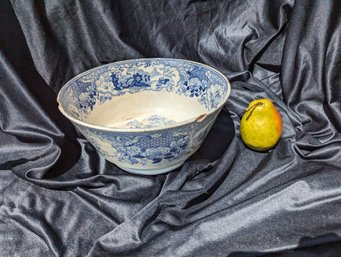 Antique Blue And White Delftware Bowl