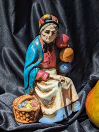 Chalkware Figurine The Old Balloon Seller