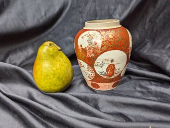 Antique Signed Japanese Kutan Ginger  Tea Jar