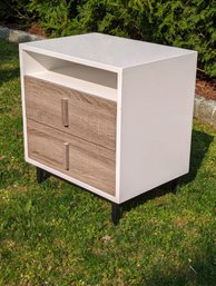 Two Drawer Modern Side Table