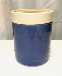 Vintage Blue Crock - Made And Stamped USA