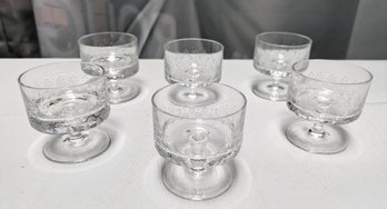 Vintage 1970s Set Of 6 Rosenthal Crystal 'romance', Stem Liquor Glasses - Marked On Bottom