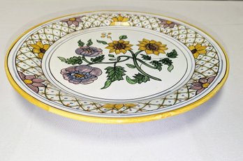 Vintage Malveira Made For Casa Fina Hand Painted Floral Design Dish, Made In Portugal, Artist Signed