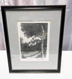1980 Framed Signed & Numbered Original Patricia A. Miuccio, (1948-1996) Etching 'Teutonic Woods'