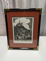1980 Framed Signed & Numbered Original Patricia A. Miuccio, (1948-1996) Etching 'of Knights Remembered''