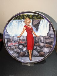 Collector Plate Silver Screen Marilyn Monroe ' Get Out The Fire Hose ' #502A - No Stand