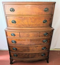 Vintage Mahogany Highboy 6 Drawer Dresser