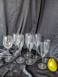 Collection Of Eight Crystal Stemware Glasses #3