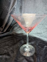 Waterford Pink Polka Dot Crystal Martini Glass #20