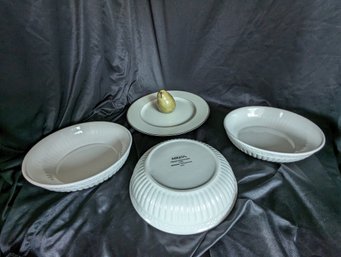 Collection Of Four Mikasa Serving Ware Pieces