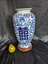 Chinese Porcelain Delftware Vase By Bombay