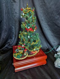 New In Box Lillian Vernon Lite-Up Musical Christmas Tree