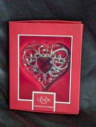 Lenox Metal Heart Christmas Ornament #9
