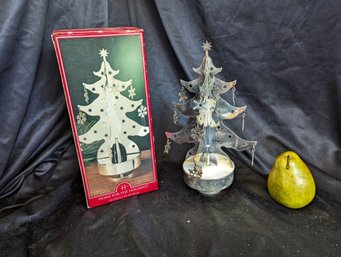 Silver Plate Silent Night Musical Tree #12